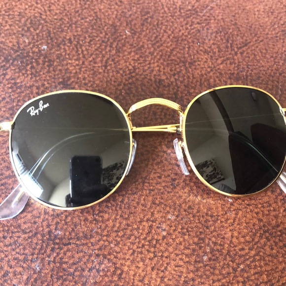 Ray-Ban Accessories - Ray Ban Round Gold Frame Sunglasses. New with case